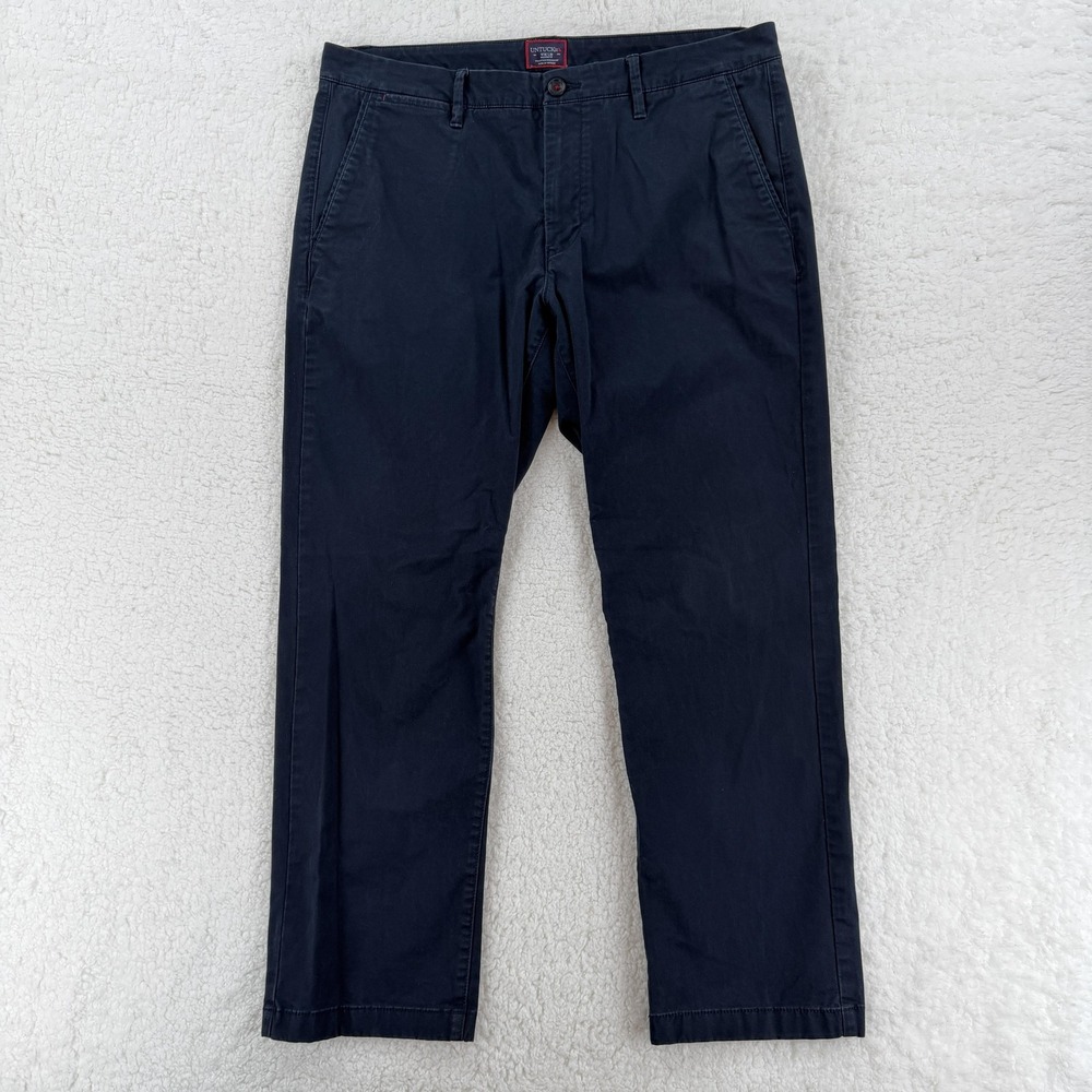 UNTUCKit St Clair Pants Mens 36x30 Blue Relaxed Fit‎ Chino Stretch Casual